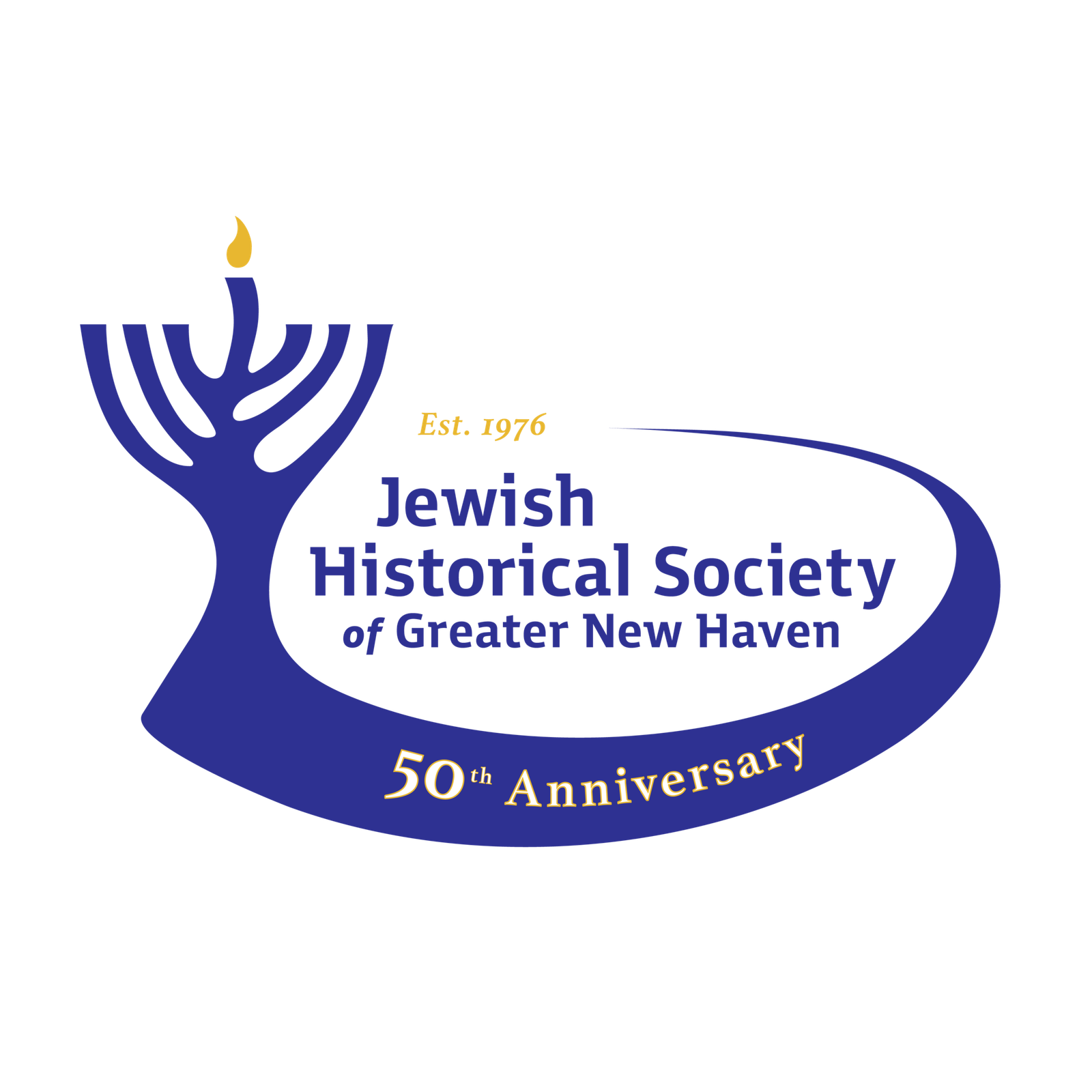 50th Anniversary Logo for the Jewish Historical Society of Greater New Haven